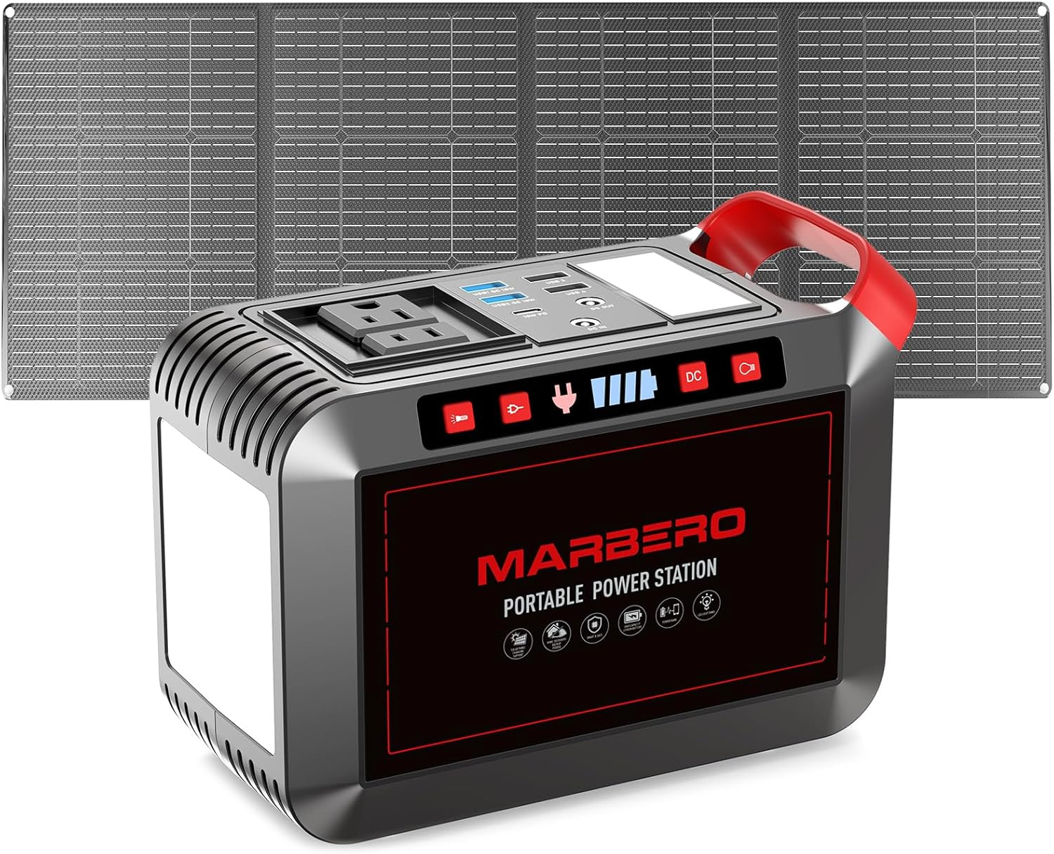 MARBERO 237Wh Solar Generator with Solar Panel Included Portable Power Station 3