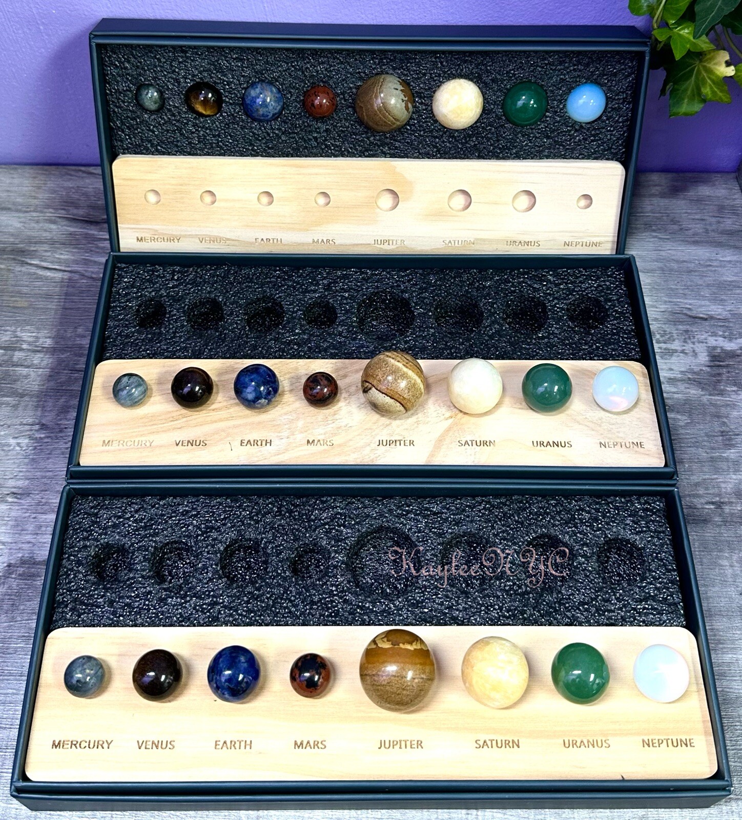 Wholesale Lot 3 Boxes Natural Crystal Solar System Set Healing Energy