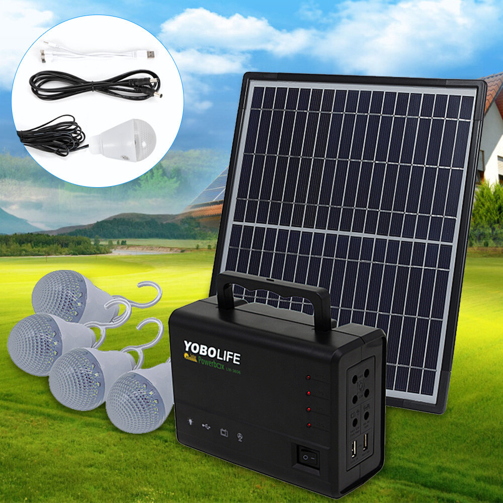 Portable Power Station with Solar Panel, Outdoor Generator Power Supply for Home