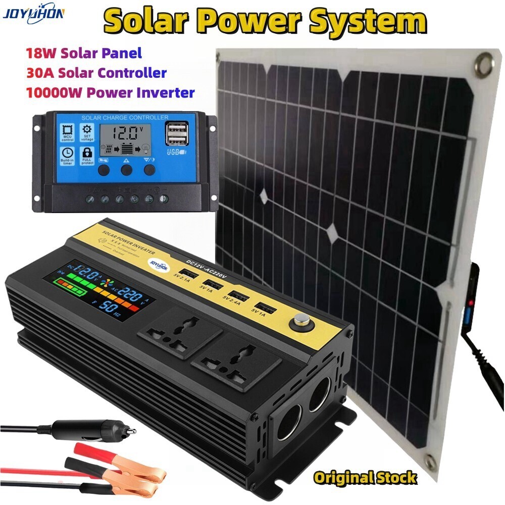 6000W Solar Panel Kit Power Inverter Solar Generator Home Off-Grid Solar System