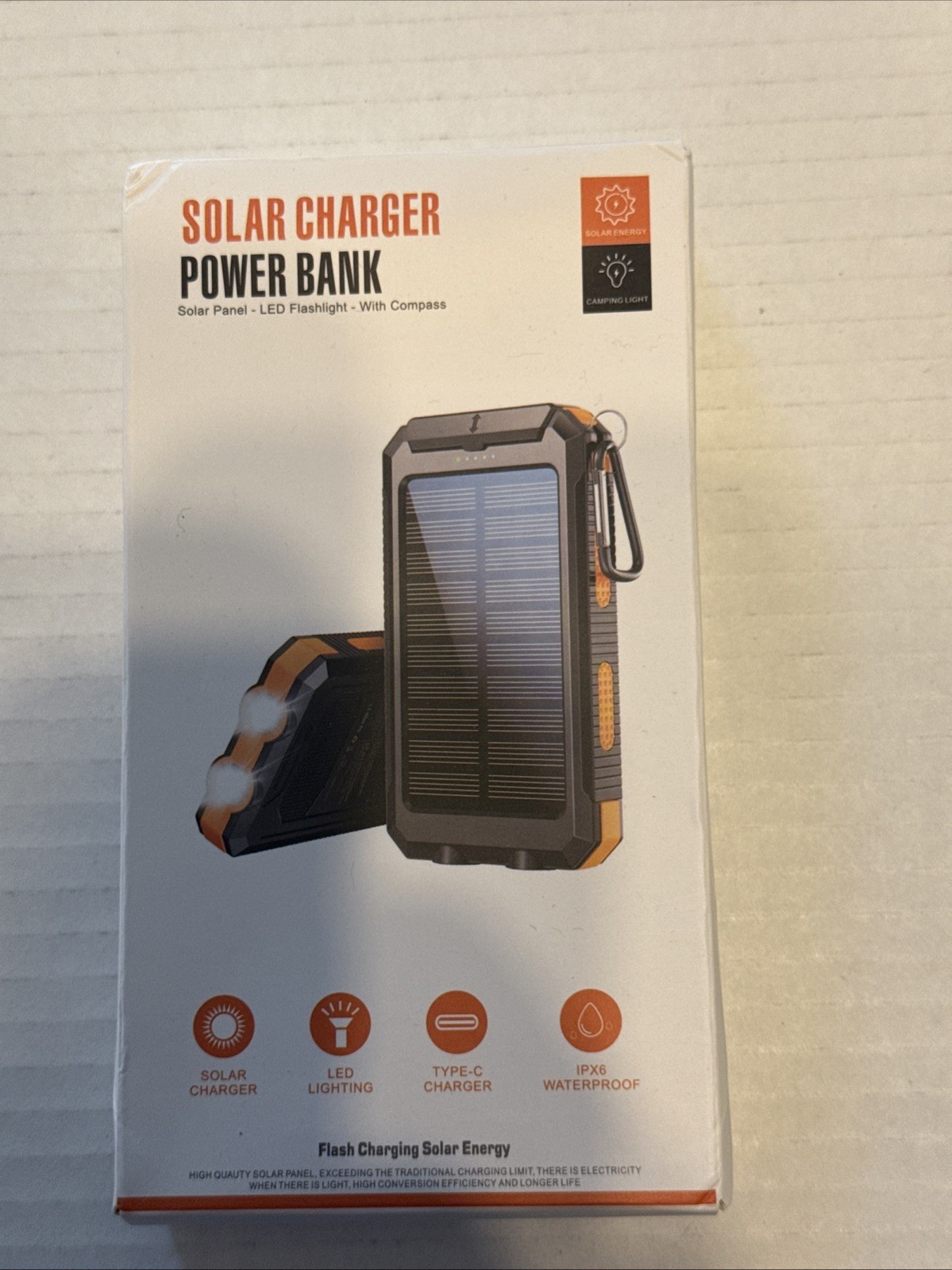 Solar Power Bank Charger Portable Charger USB Power Bank For Cell Phone