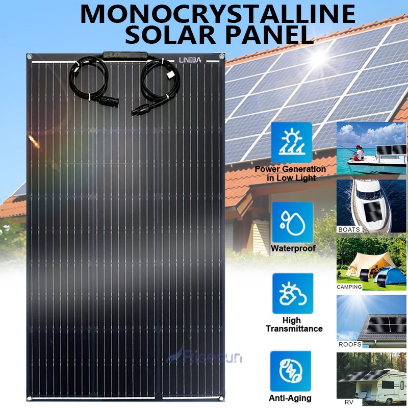 100W Mono Solar Panel 12V High Efficiency Farm Home Shed Rooftop On/Off Grid