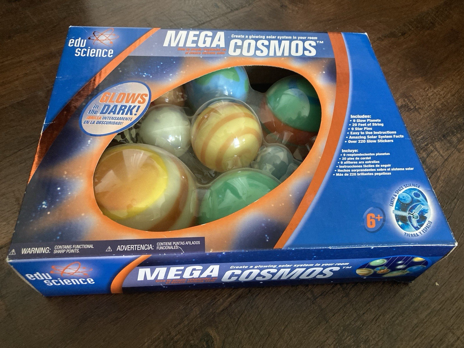 Edu Science Mega Cosmos Glow in the Dark Solar System +Stars+220 Glow Stickers