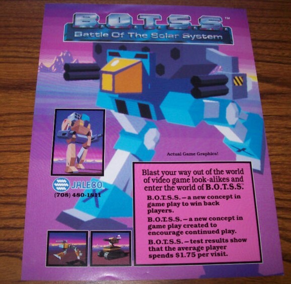 Battle Of The Solar System BOTSS Arcade Flyer Jaleco Game Vintage Space Age