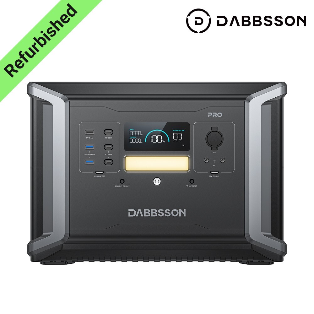 Dabbsson Portable Power Station 2150Wh Solar Generator Certified Refurbished LFP