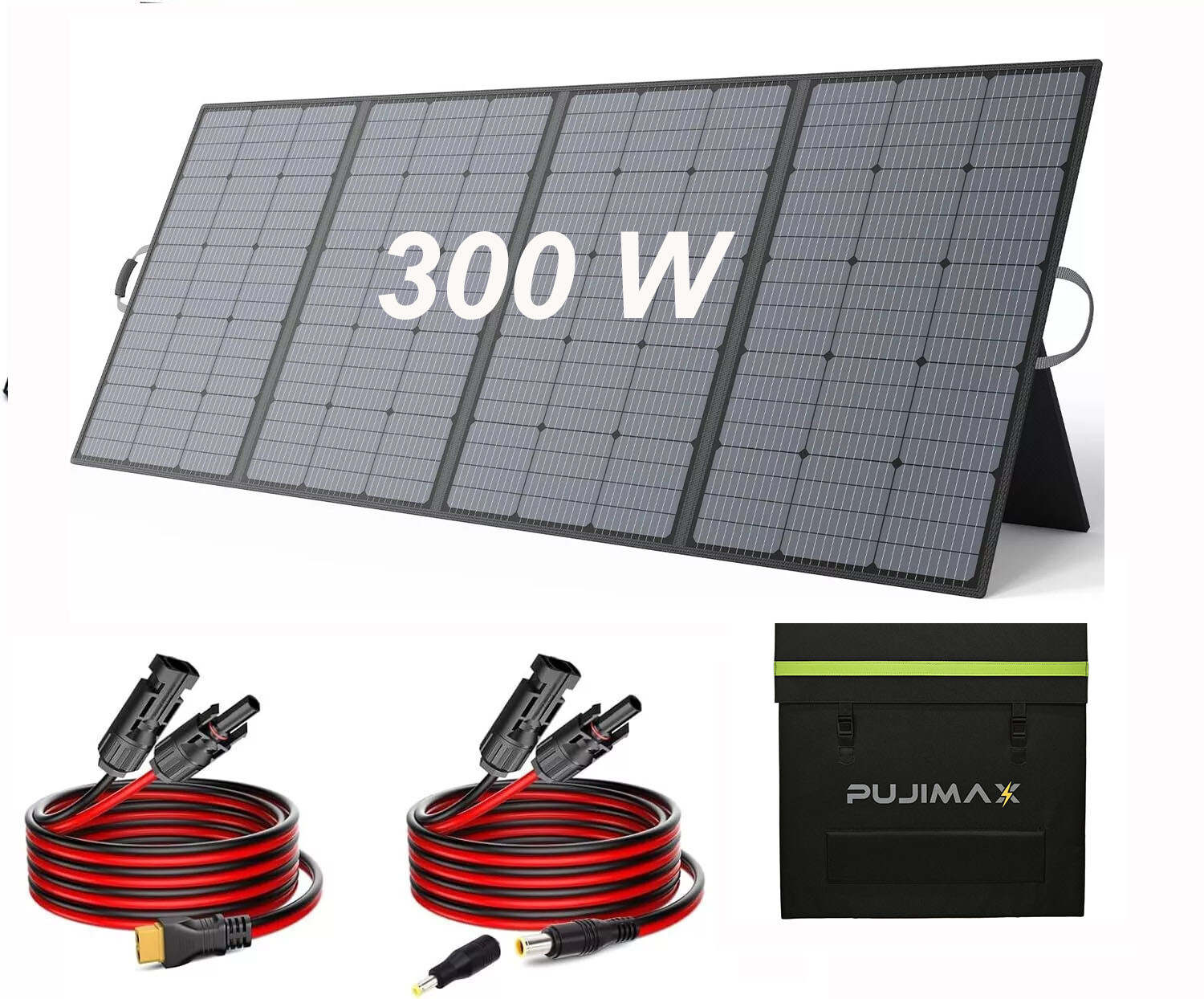 300W 36Volt PUJIMAX Portable Solar Panel Kit for Generator RV/Boat Power Station