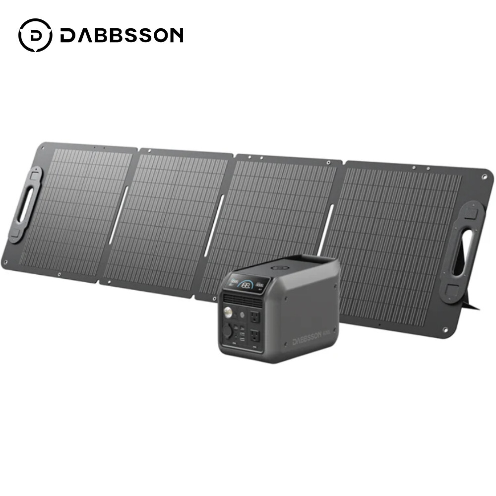 Dabbsson 600L Power Station 768Wh 600W Solar Generator +120W Solar Panel Camping