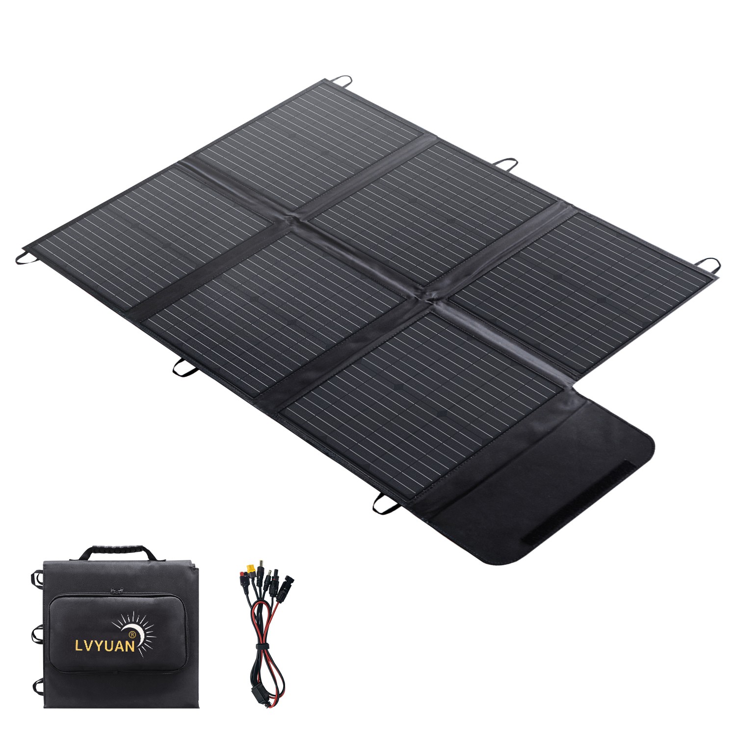 120W Foldable Solar Panel Monocrystalline Portable Charger Station for Camping