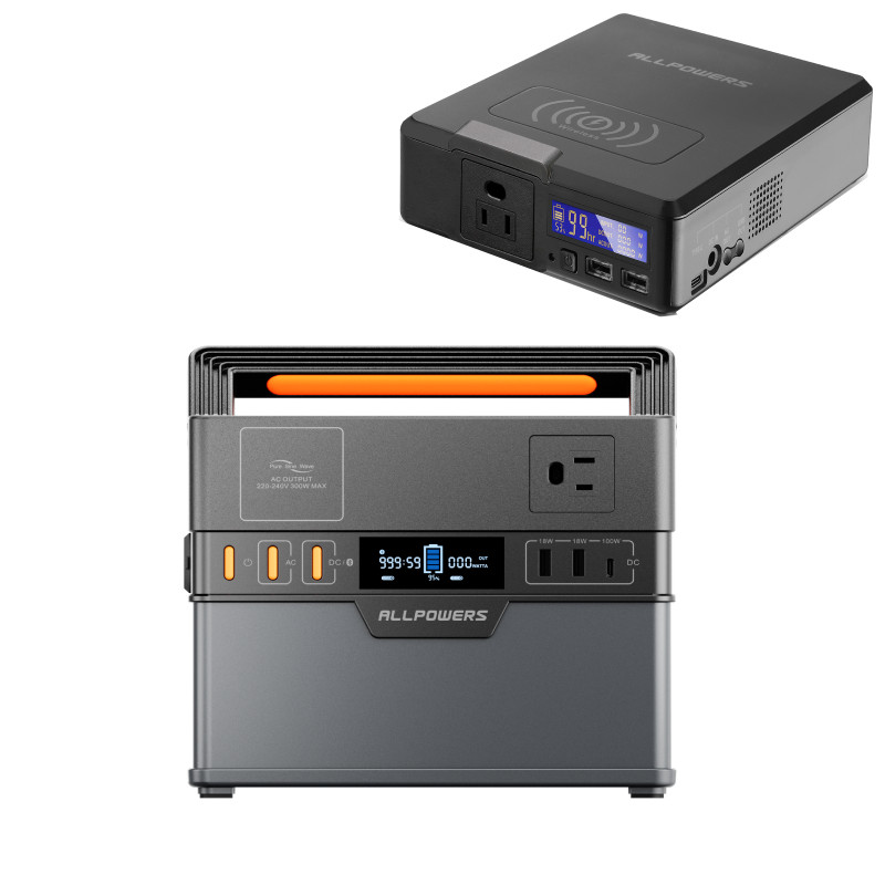 ALLPOWERS Portable Power Station 300W /200W Solar Generator Battery Backup Power