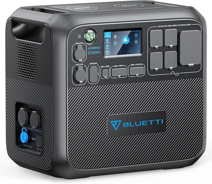 NEW BLUETTI Portable Power Station AC200MAX, 2048Wh Solar Generator Expandable