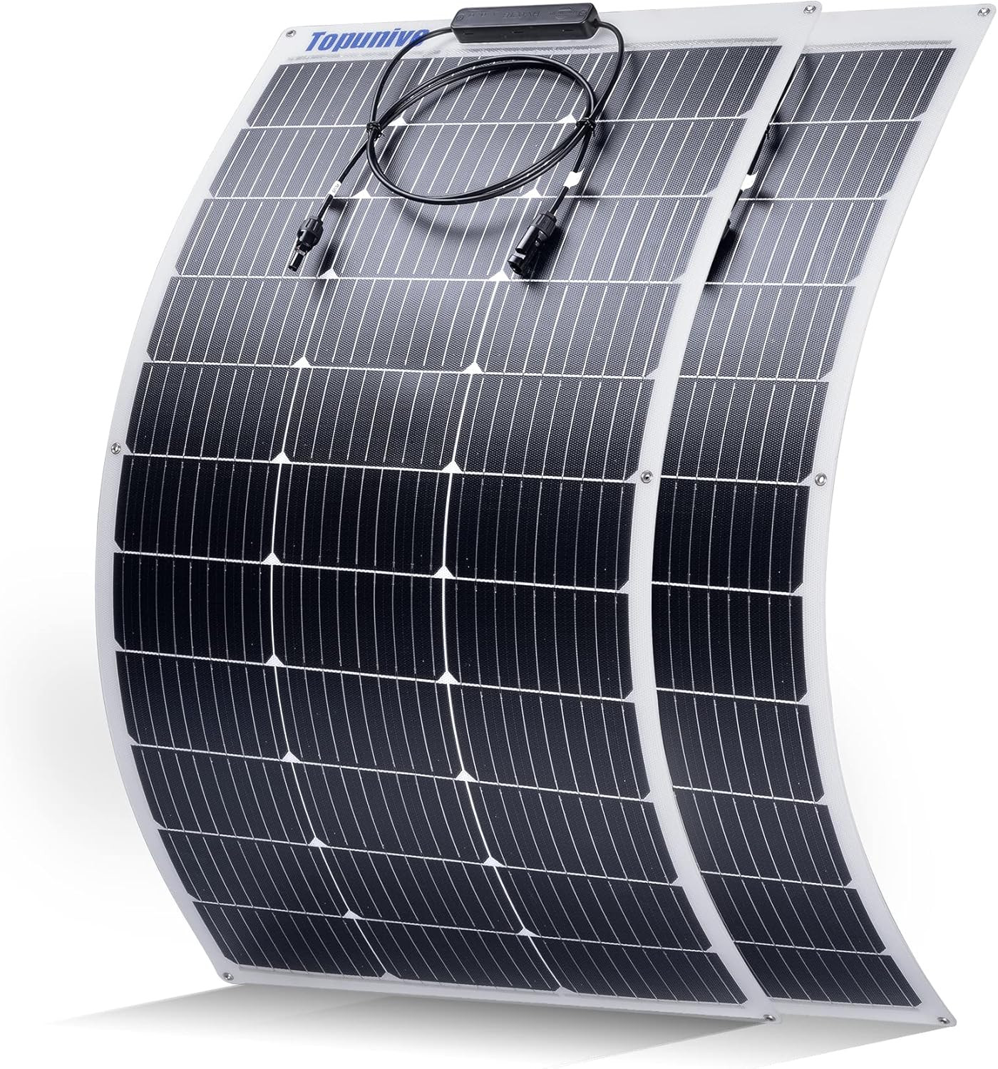 2PCS 100W 12V Flexible Solar Panel 9BB Monocrystalline Cell 12 Volt Semi-Flexibl