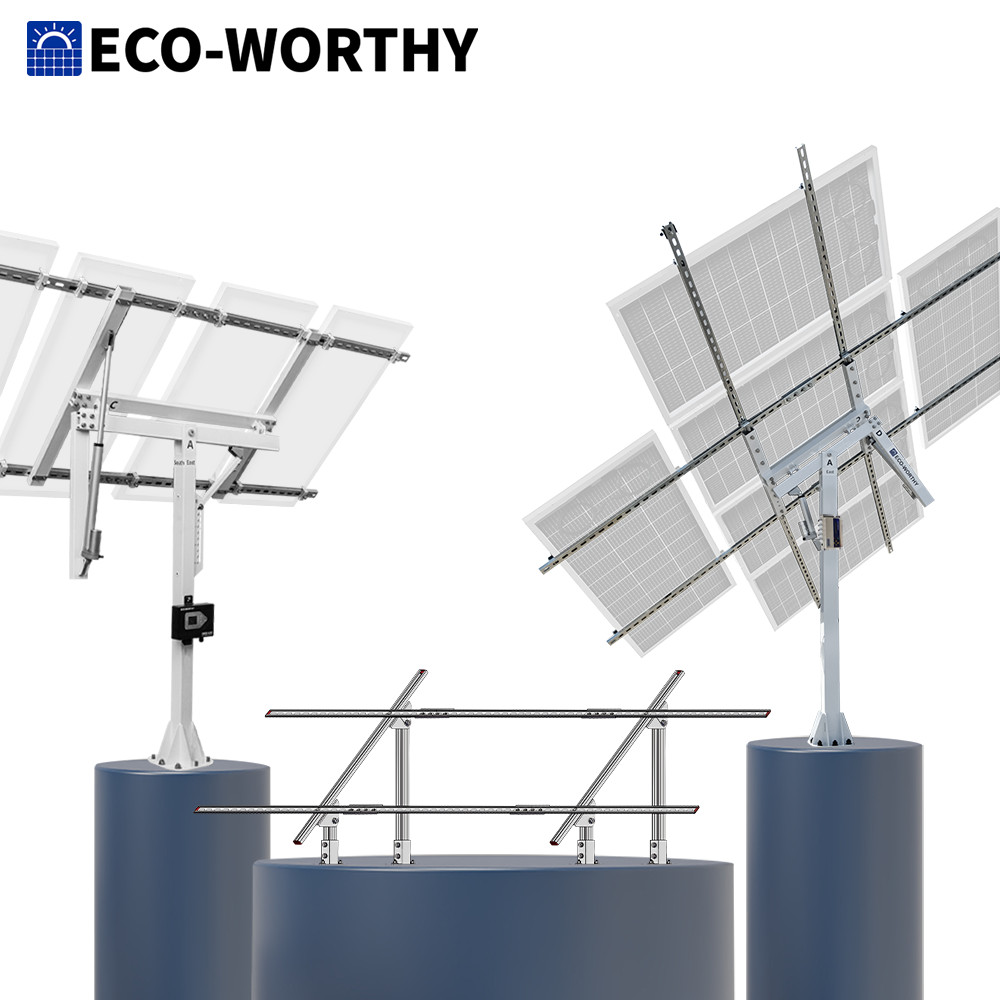 ECO-WORTHY Solar Panel Tilt Mount Brackets Ground Roof Mounting System Solar Kit