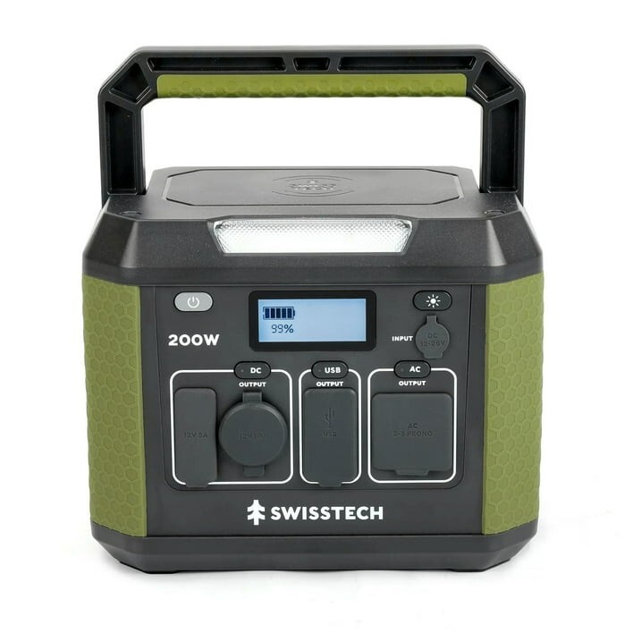 Swiss Tech Kompakt 200W Portable Power Station with Wireless Pad – [LN]™
