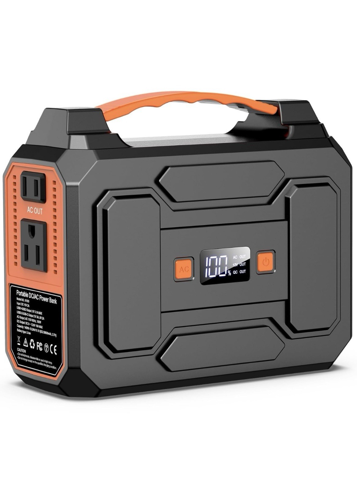 Portable Power Station 146Wh 100W AC USB Battery Charger Camping Solar Generator