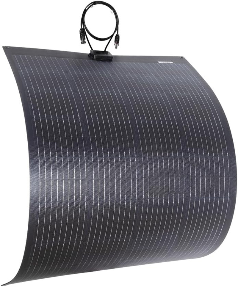 150W 12V ETFE Black Flexible Solar Panel, 43.3X28In, PERC 9BB 23.5%+ Efficiency