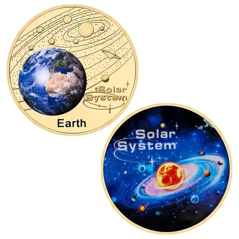 Solar System Planets Commemorative Coin Set Novelty Collectible Coin Gift 10pcs