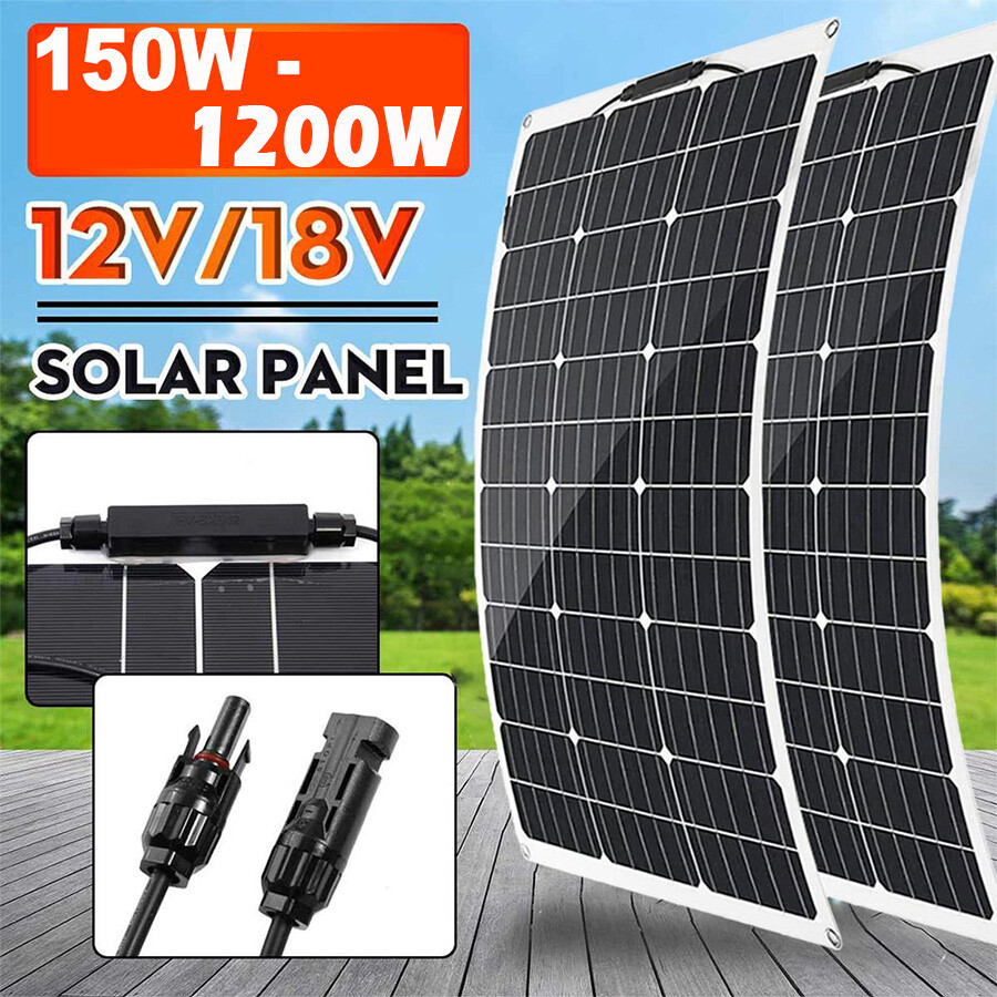 150W-1200W Complete Solar Panel Kit Solar Power Generator 40A Home Grid System