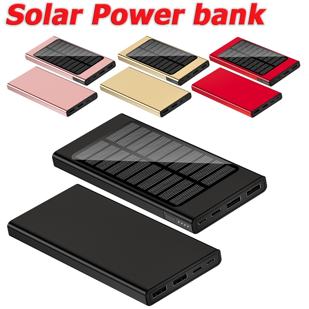 Super 20000mAh Solar Power Bank USB Fast Charger  Portable External Battery 2025