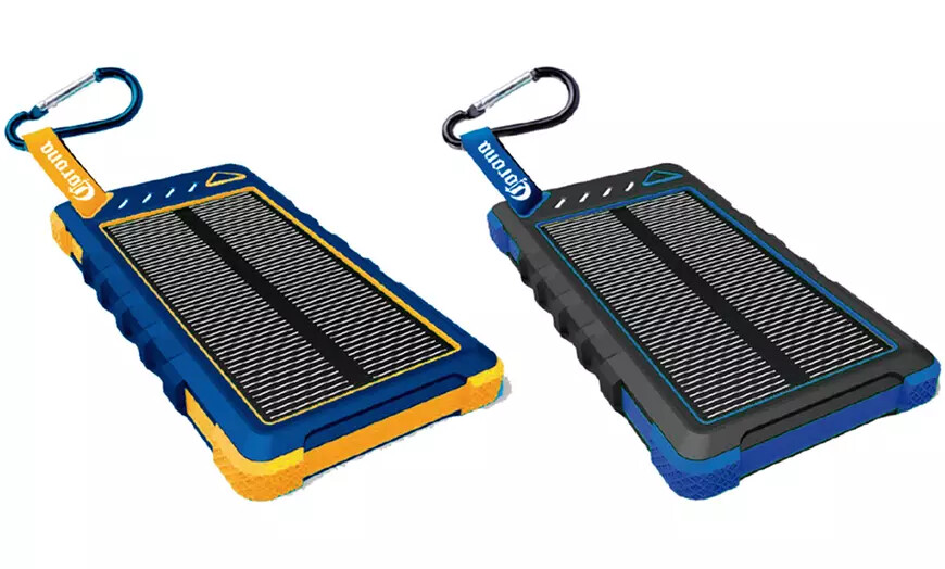 Corona 8000mAh Portable Water Resistant Solar Power Bank Shock Proof NEW