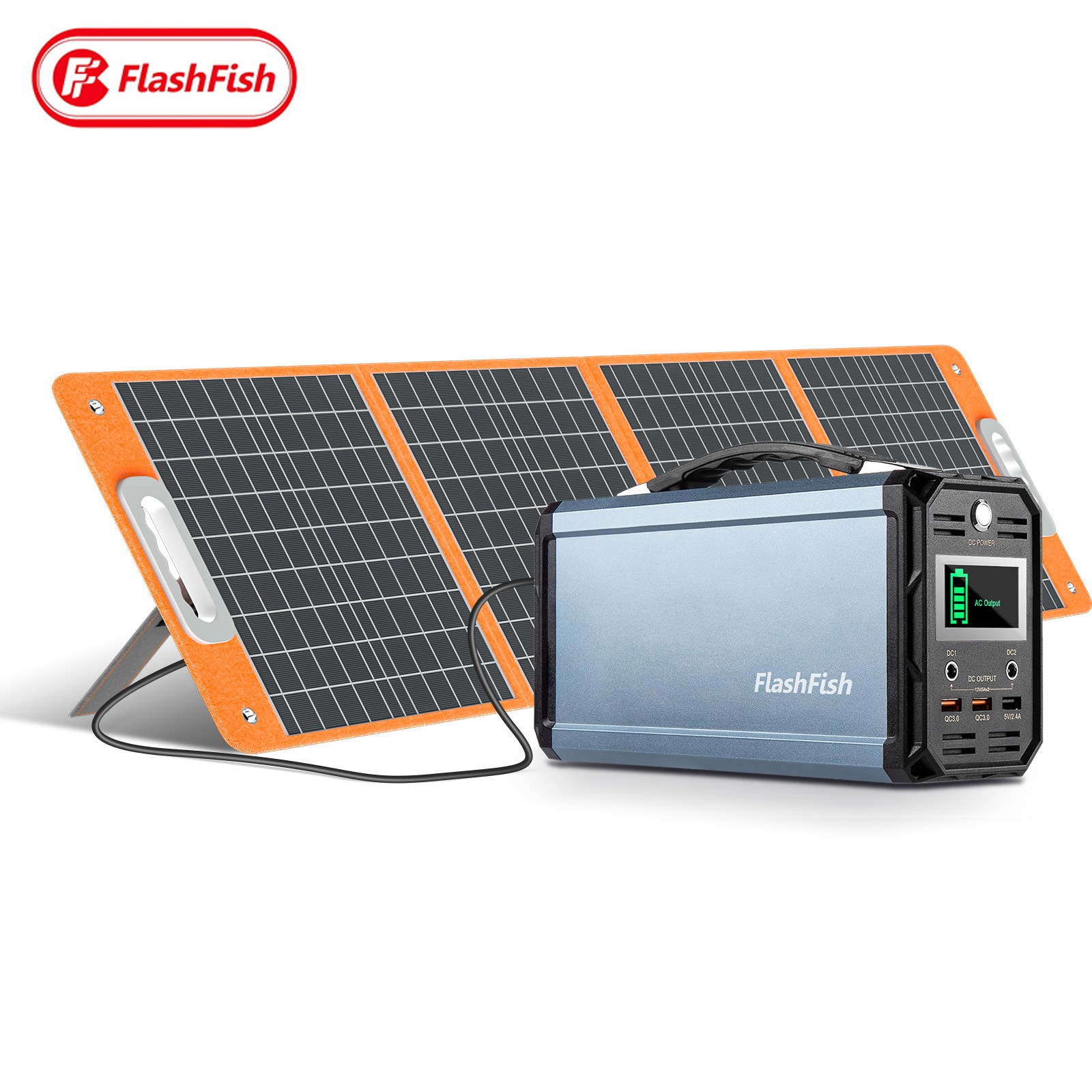 Flashfish G300 Portable Power Station 300W 222Wh Optional With 100W Solar Panel