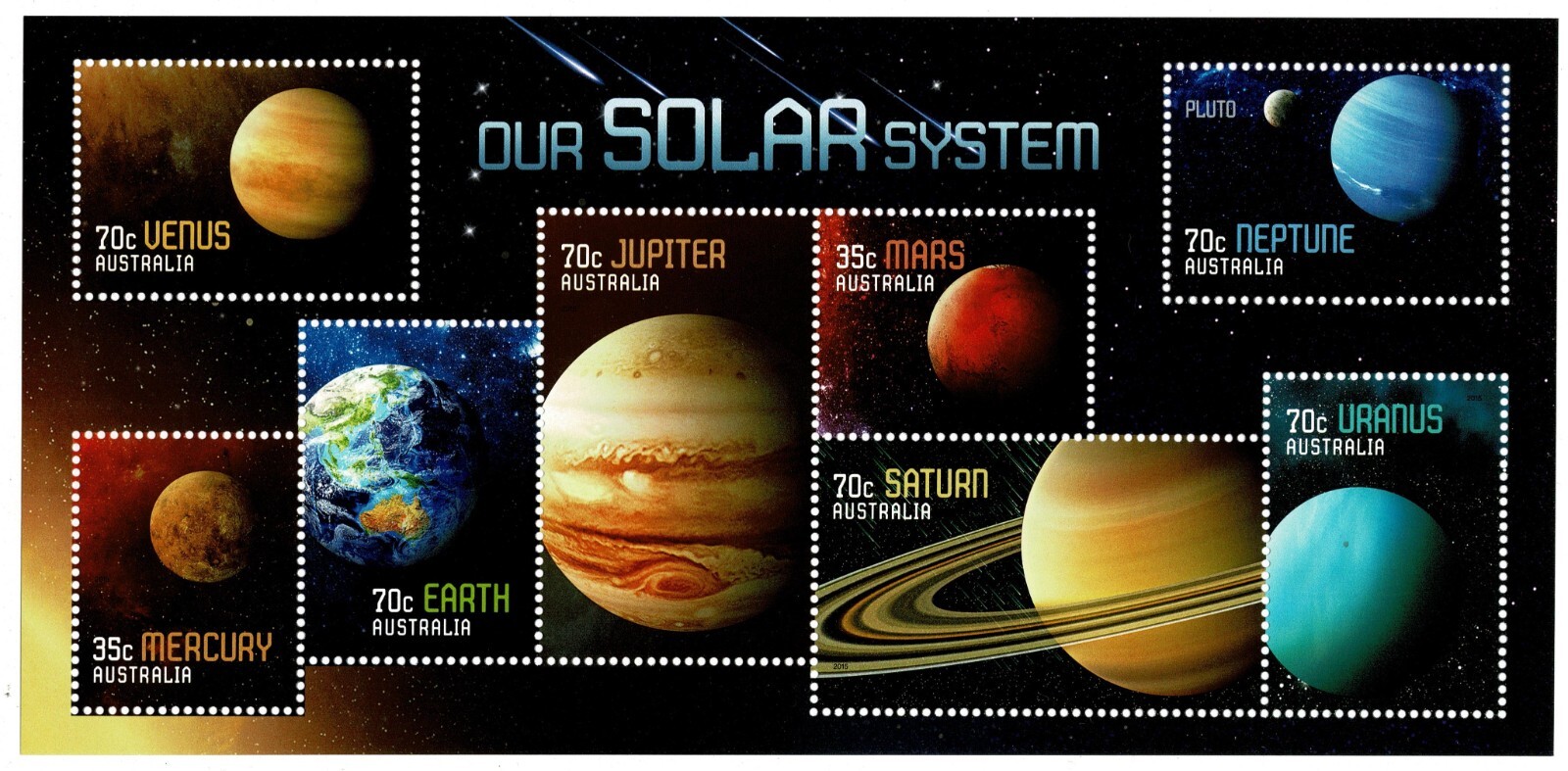 Australia Decimal – 2015 Our Solar System – MUH Mini Sheet