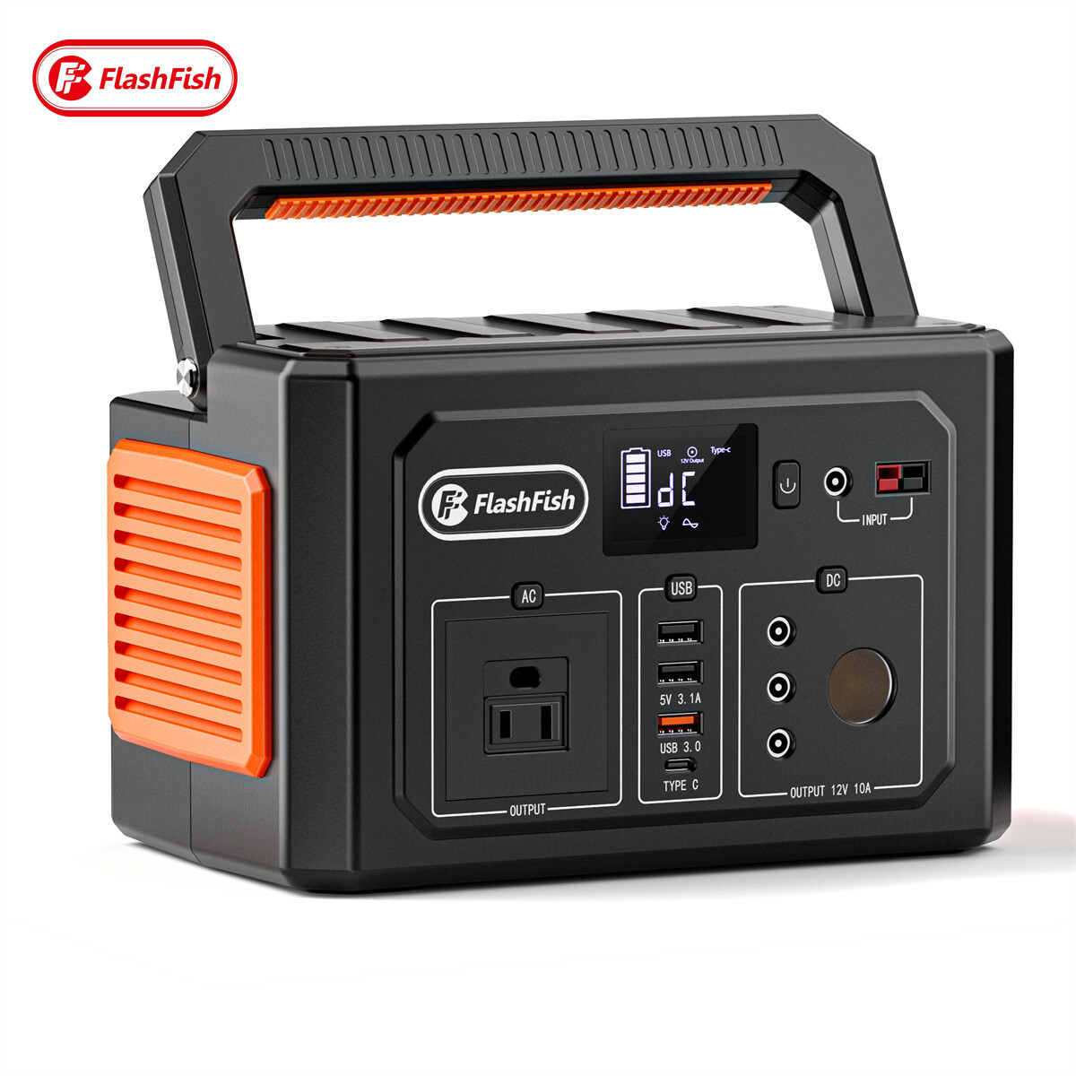 Flashfish 400W 400Wh Portable Power Station Solar Generator For Outdoor Camping