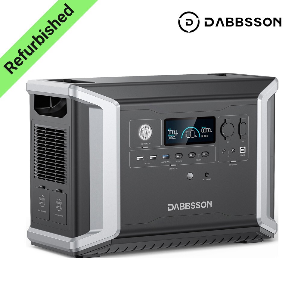 Dabbsson Portable Power Station 2330Wh 2200W LiFePO4 Battery Solar Generator RVs
