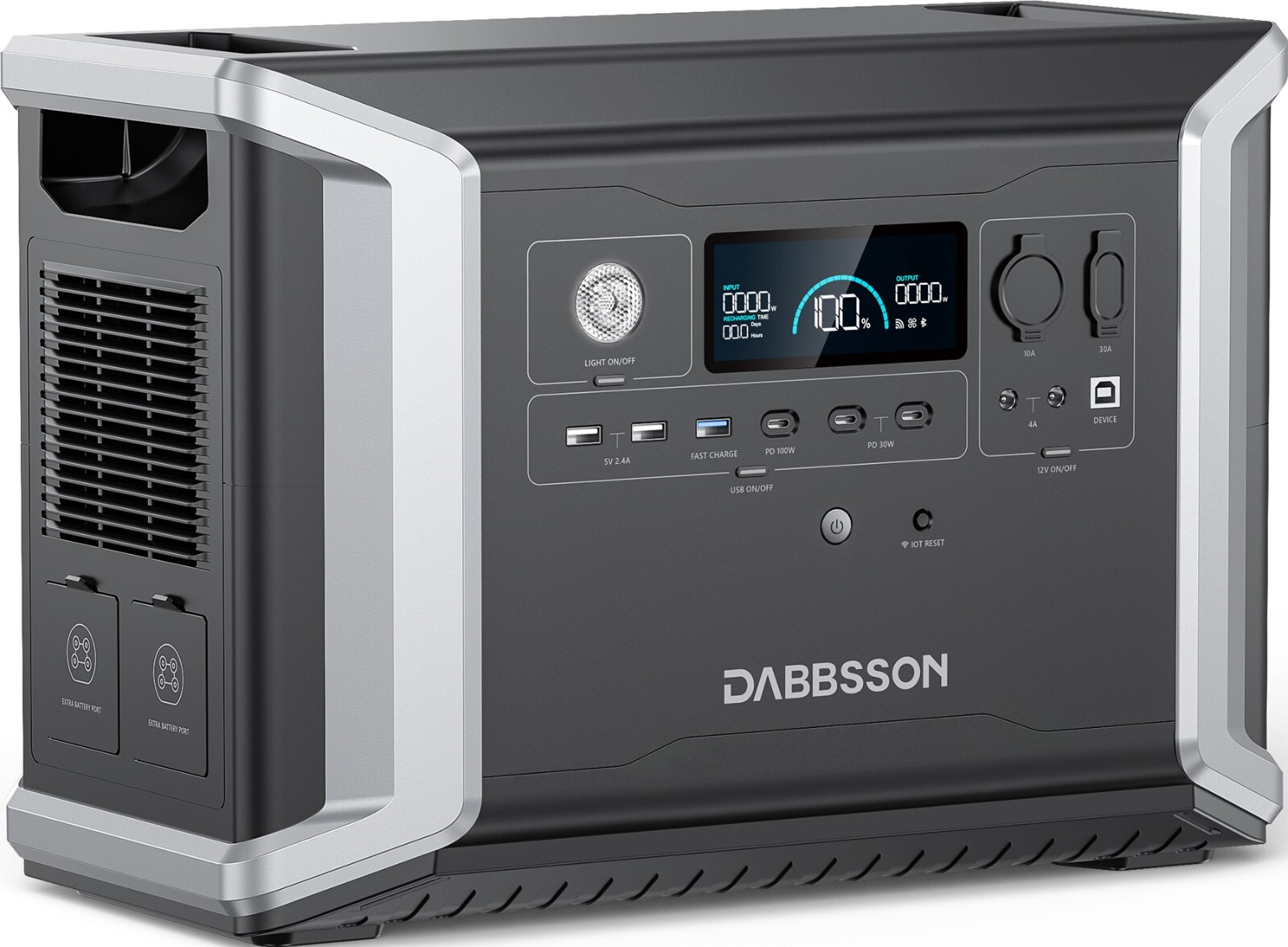 Dabbsson Power Station Solar Generator 2330Wh 2200W LFP Battery Home Emergency