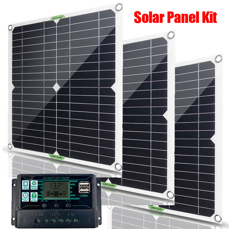 100W-1200W Solar Panel Kit 12V 100A Battery Charger Controller Caravan Boat US