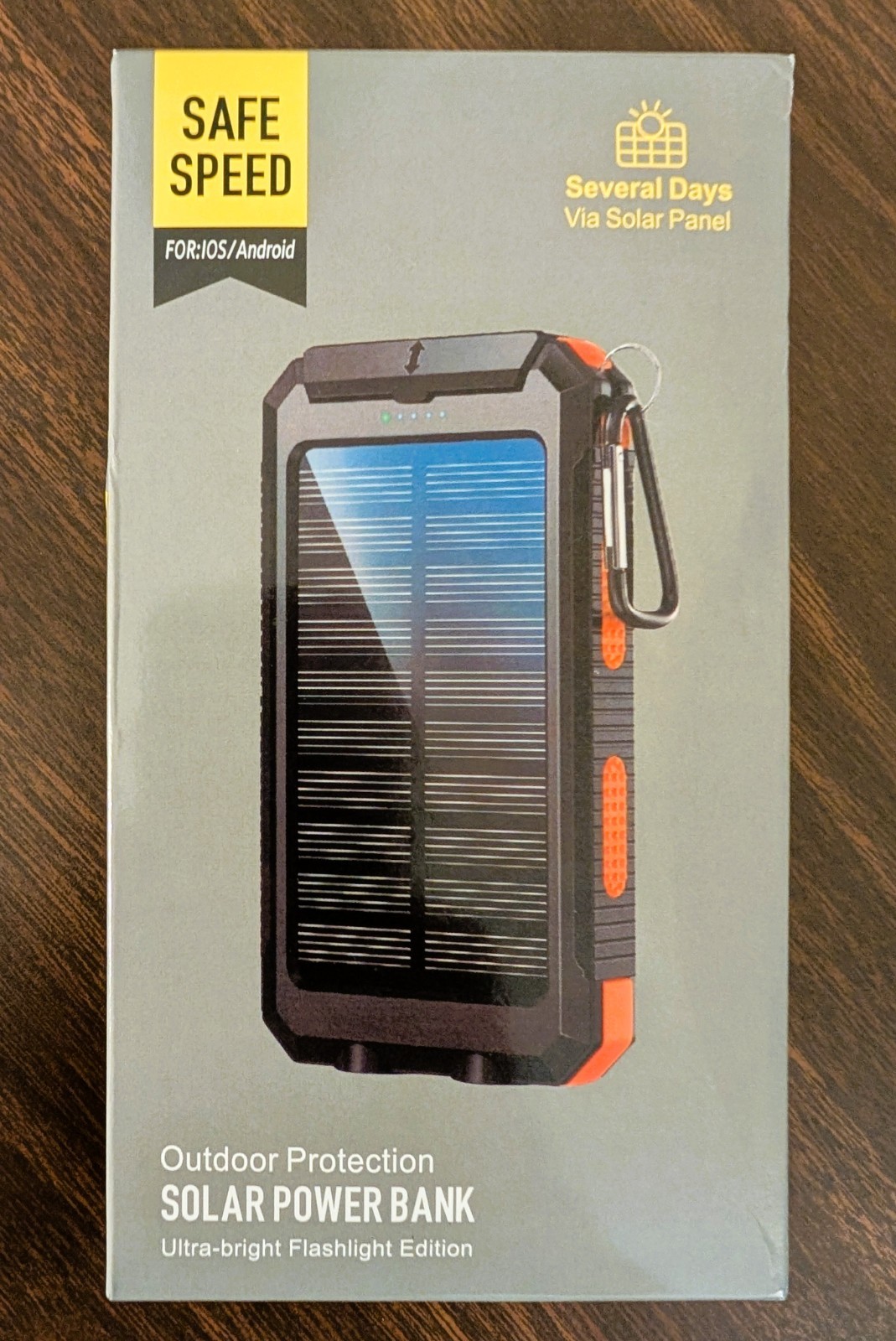 Solar Power Bank Outdoor Protection Dual Flashlight Edition