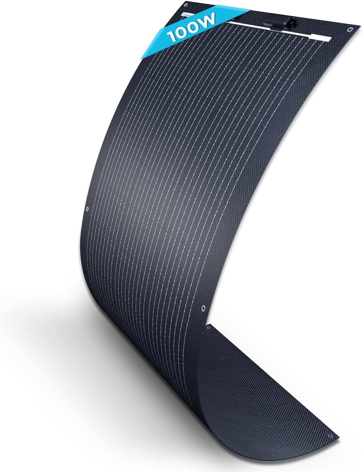 Renogy Solar Panel Mono 100W 12V Lightweight Semi Flexible Black Division