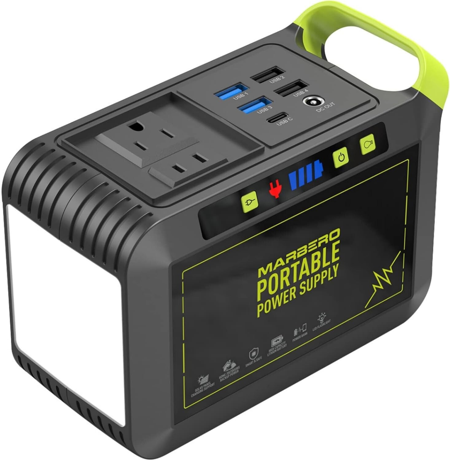 MARBERO 88Wh Portable Power Station 120W Solar Generator AC Outlet Backup