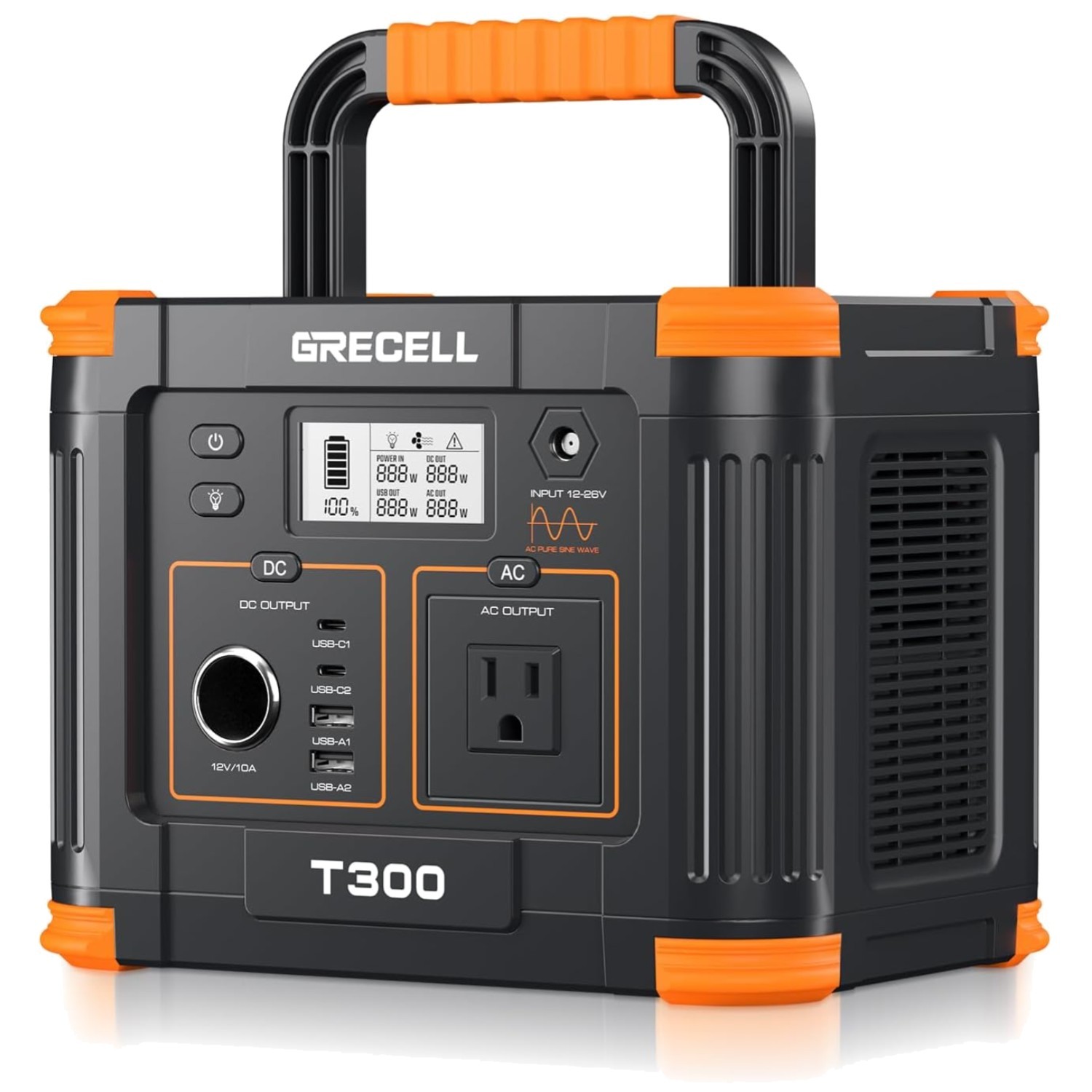 Grecell Portable Power Station 300W Peak, 600W Solar Generator – Ultimate Backup