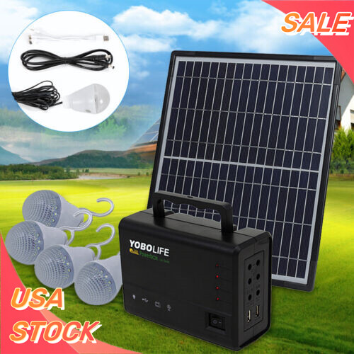 Full Complete Home Off-Grid Solar System Solar Panel + Power Station Generator