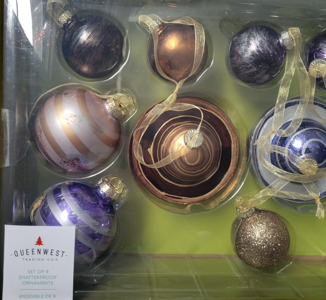 Queenwest Christmas Tree Ornaments Outer Space Planets Solar System Set Of 9