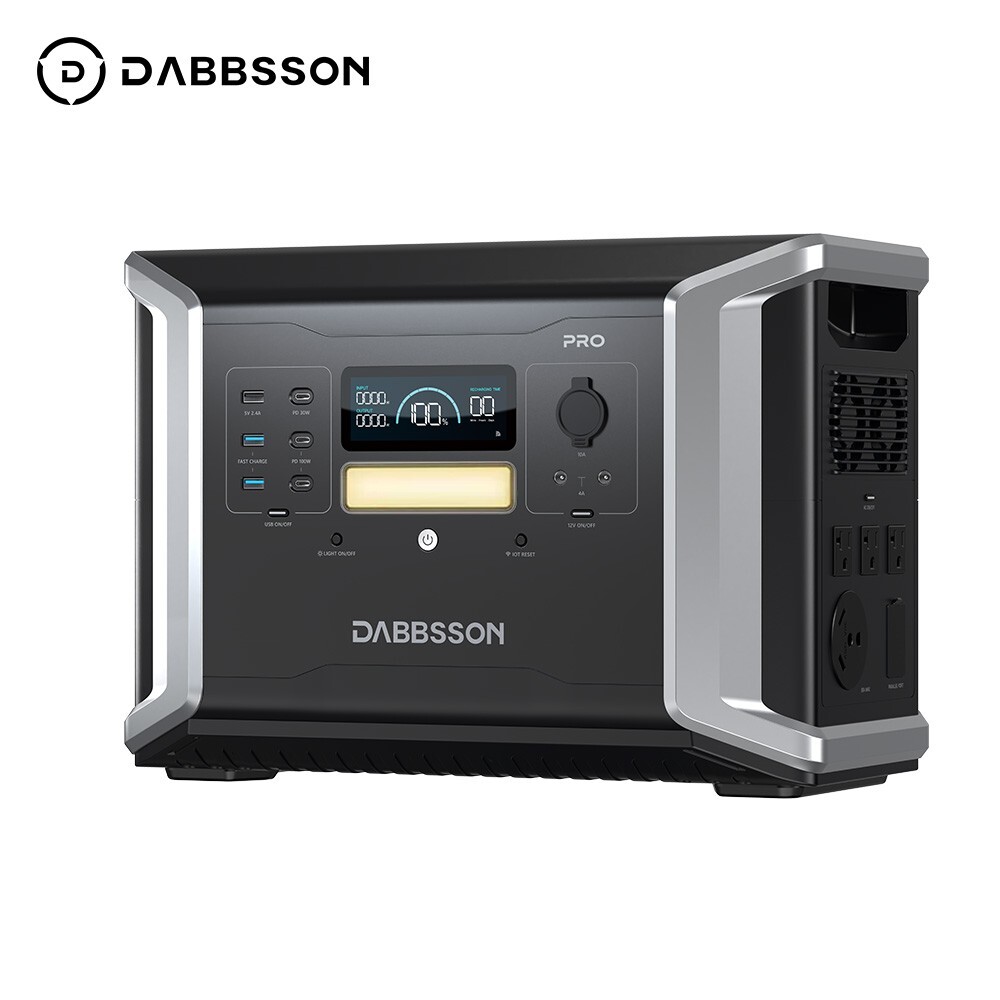 Dabbsson 1382Wh 2400W Power Station DBS1400 Pro Solar Generator for Home Backup