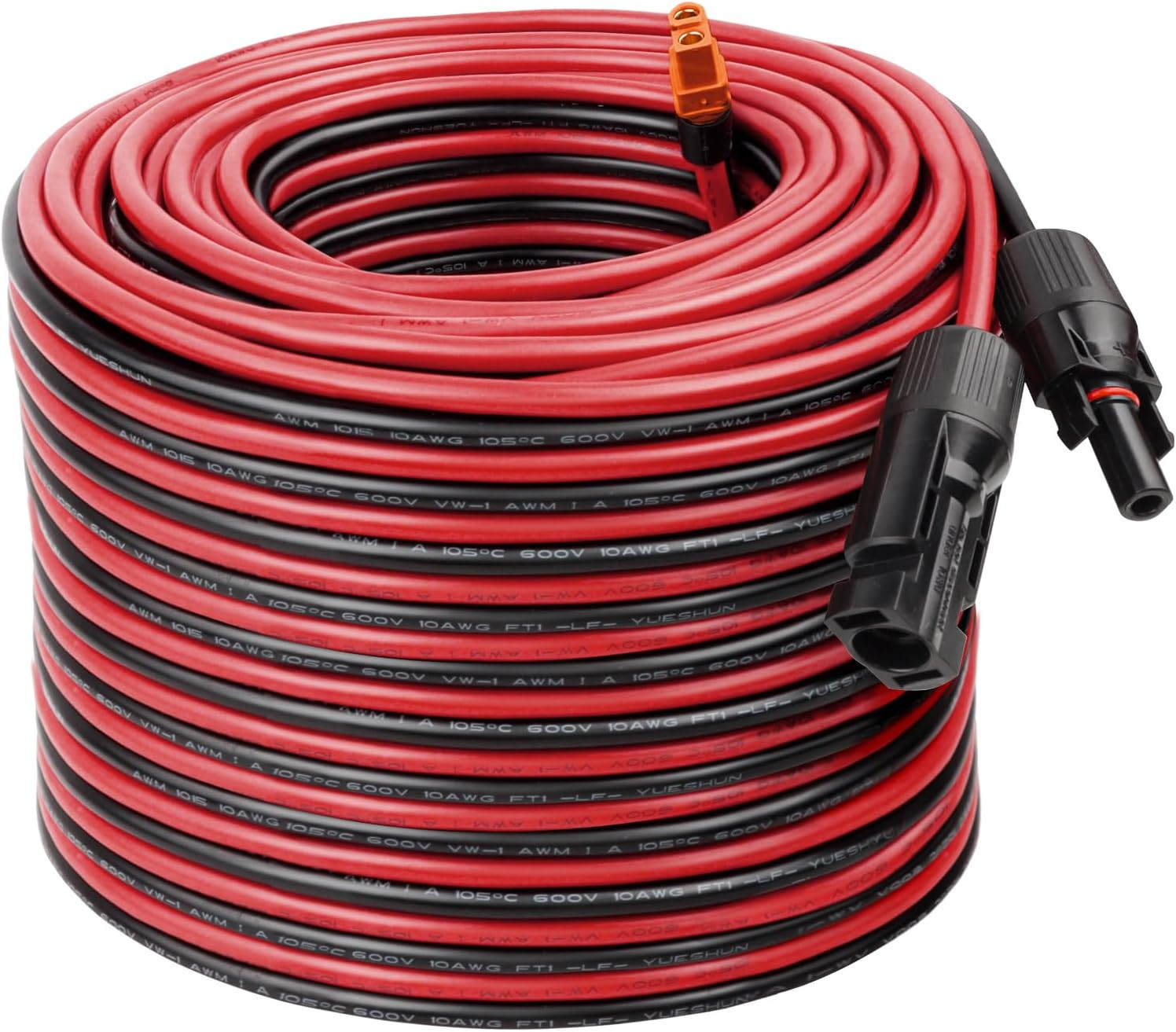 Solar to Xt60I Cable 10AWG – 100FT Solar Panel to Xt60I Adapter Connector Xt60I-