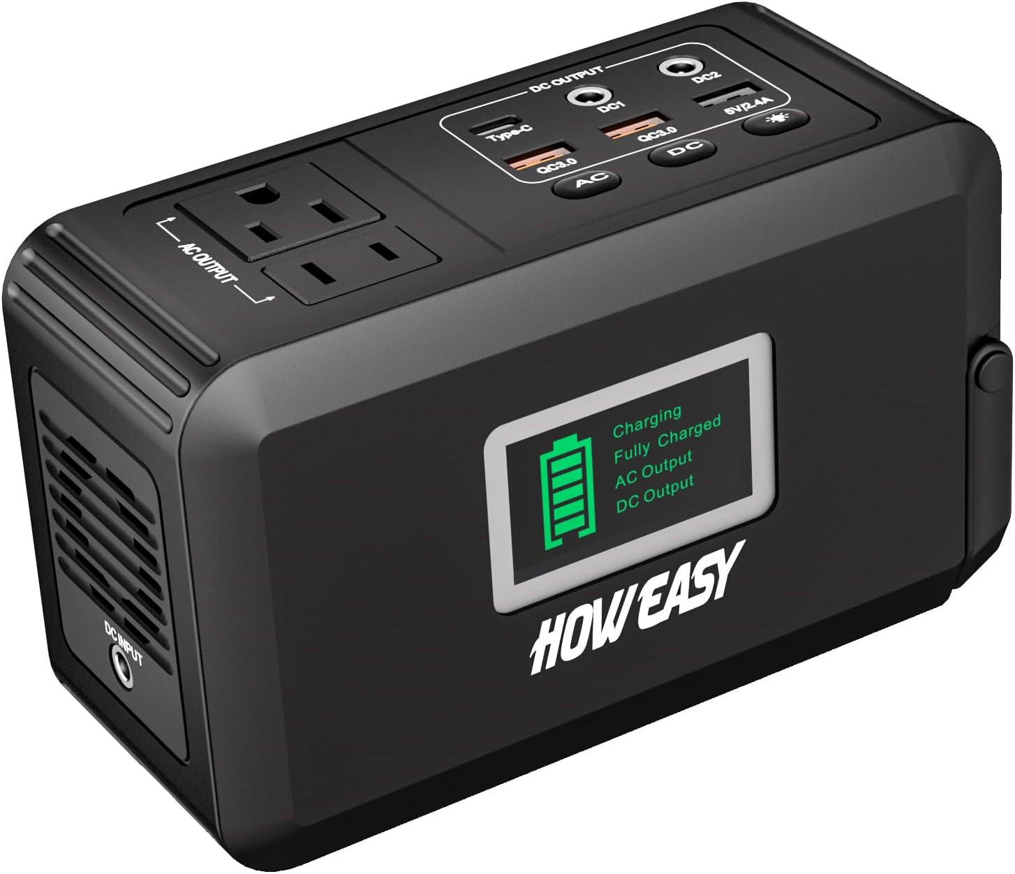 HOWEASY Portable Power Station, 24000Mah Camping Solar Generator, Portable Power