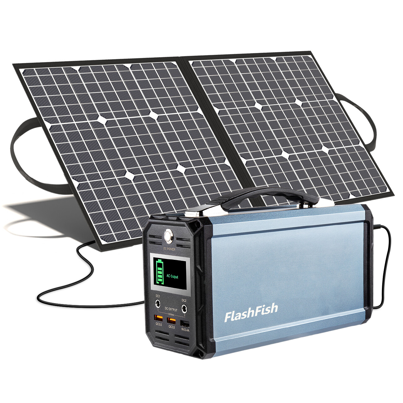Flashfish 300W 222Wh G300 Portable Power Station Optional With 100W Solar Panel