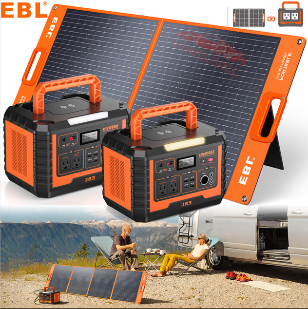 EBL Portable Power Station 2000W /1000W Peak Solar Generator / 200W Solar Panel