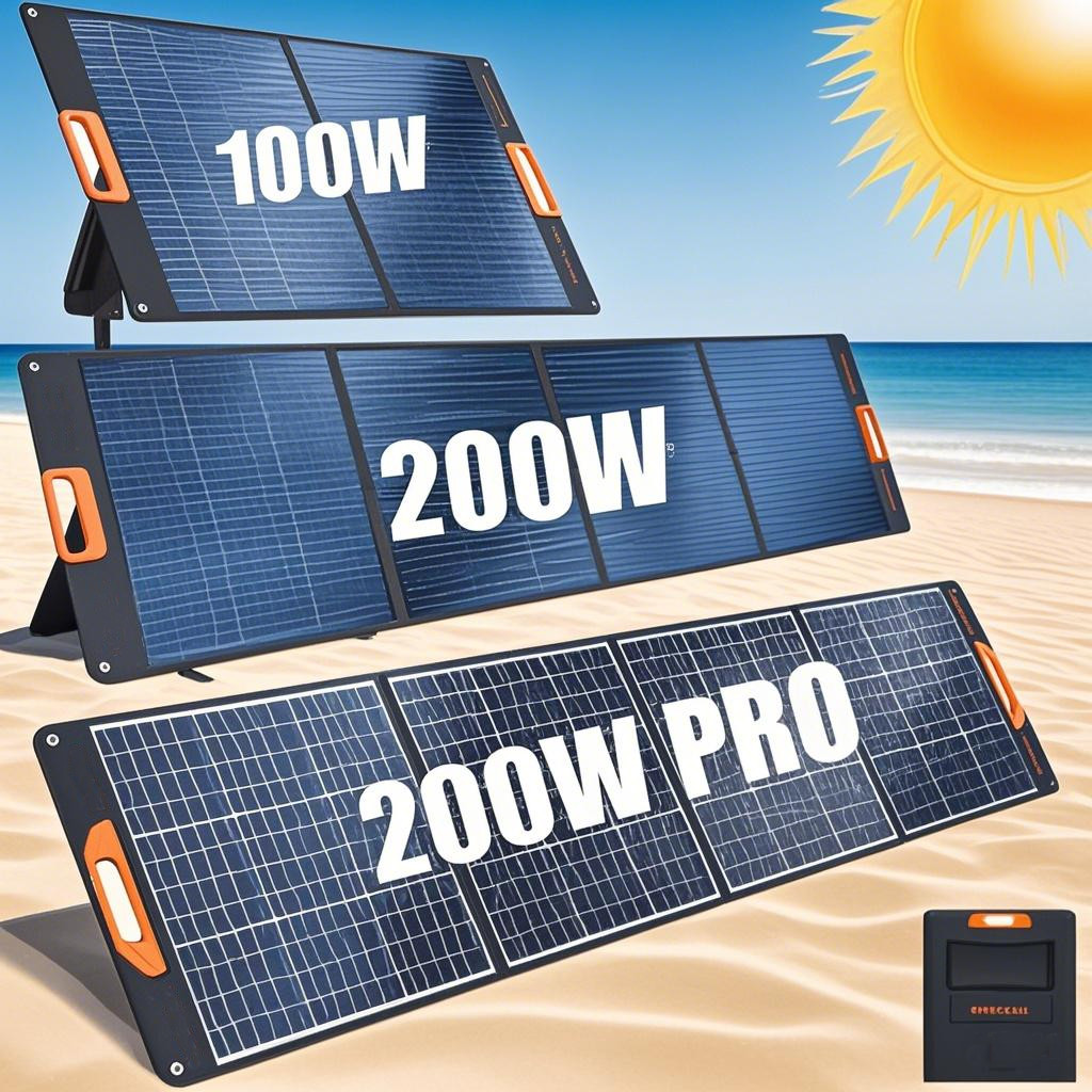 GRECELL Portable 100W 200W Solar Panel Kits Foldable Charger for Solar Battery
