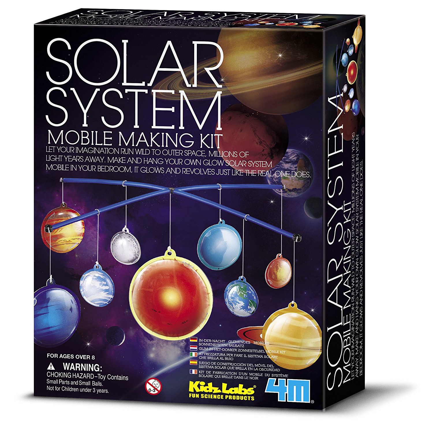 4M Glow-in-the-Dark Solar System Mobile Making Kit, Multi