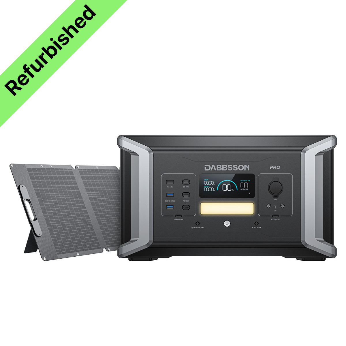 Dabbsson Power Station DBS1000 Pro 2000W Solar Generator w/210W Solar Panel Home