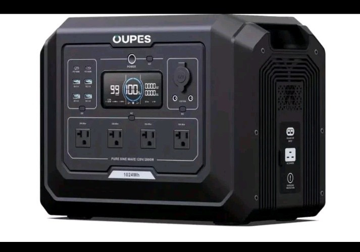OUPES 2000W 1024Wh Mega 1 Portable  Power Station Solar Generator LFP04  Battery