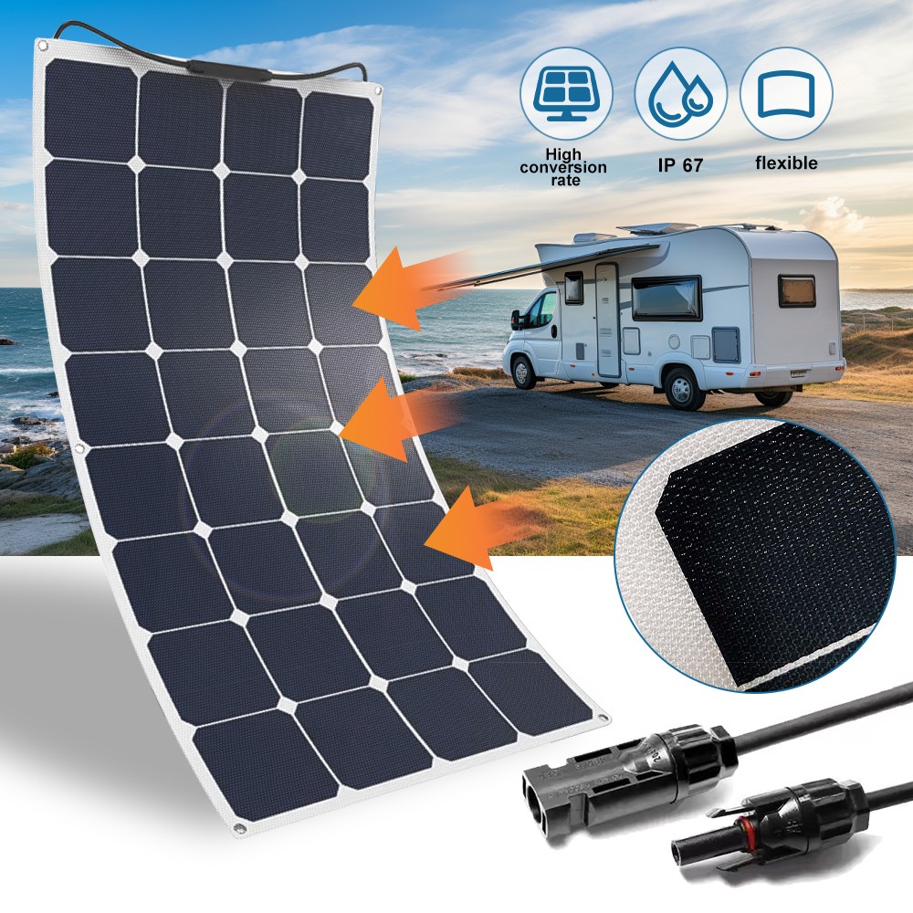300W Flexible Solar Panel Mono 12V Portable Home Power Camping RV Battery Charge