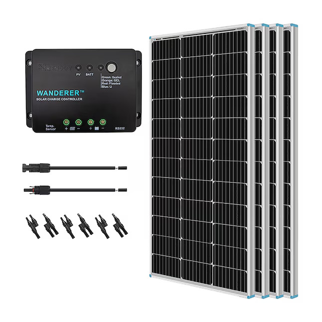 Renogy 400W Watt Mono Solar Panel Starter Kit 12V w/ 40A MPPT Charge Controller