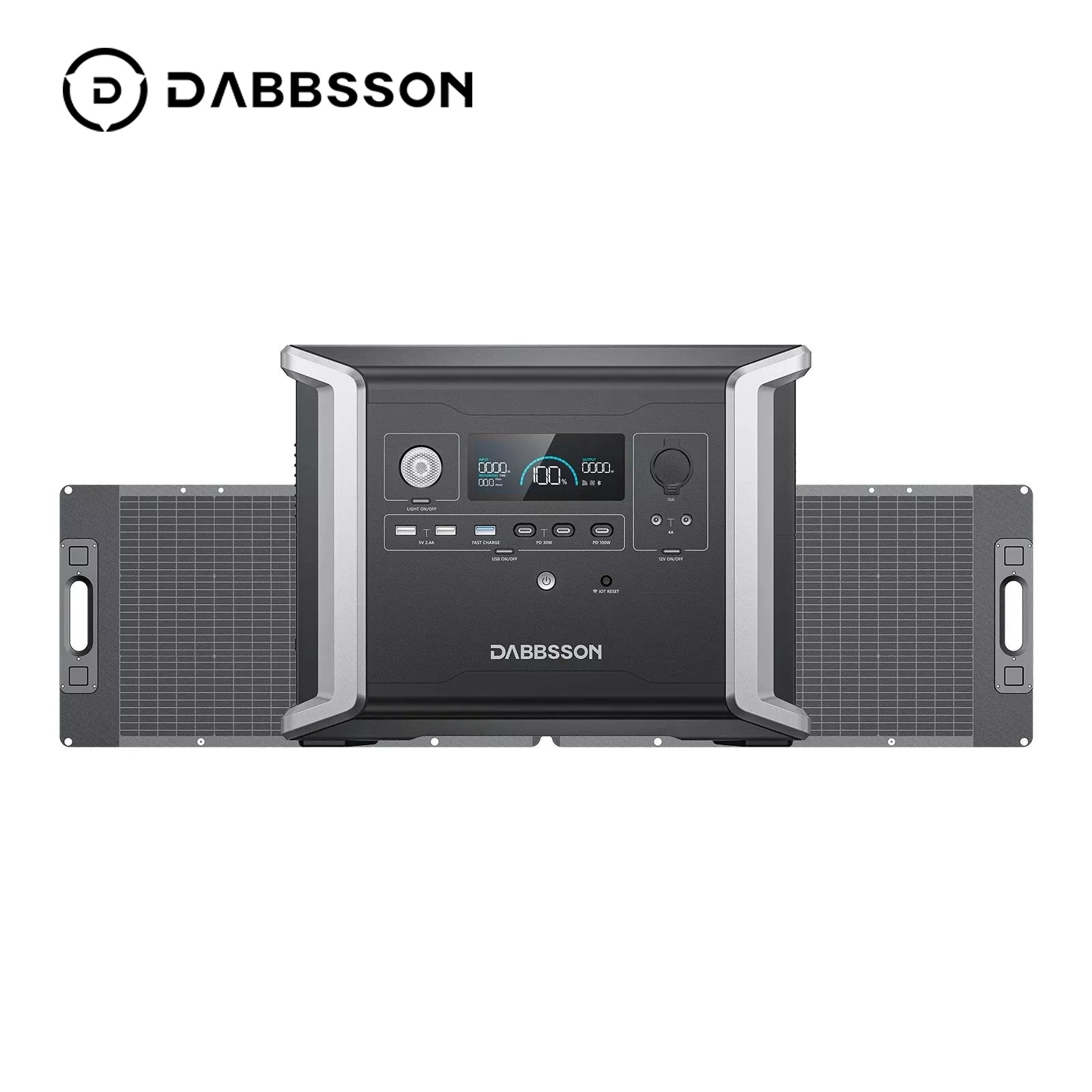Dabbsson Portable Power Station DBS1300 1330Wh 1200W + 120W Solar Panel Foldable