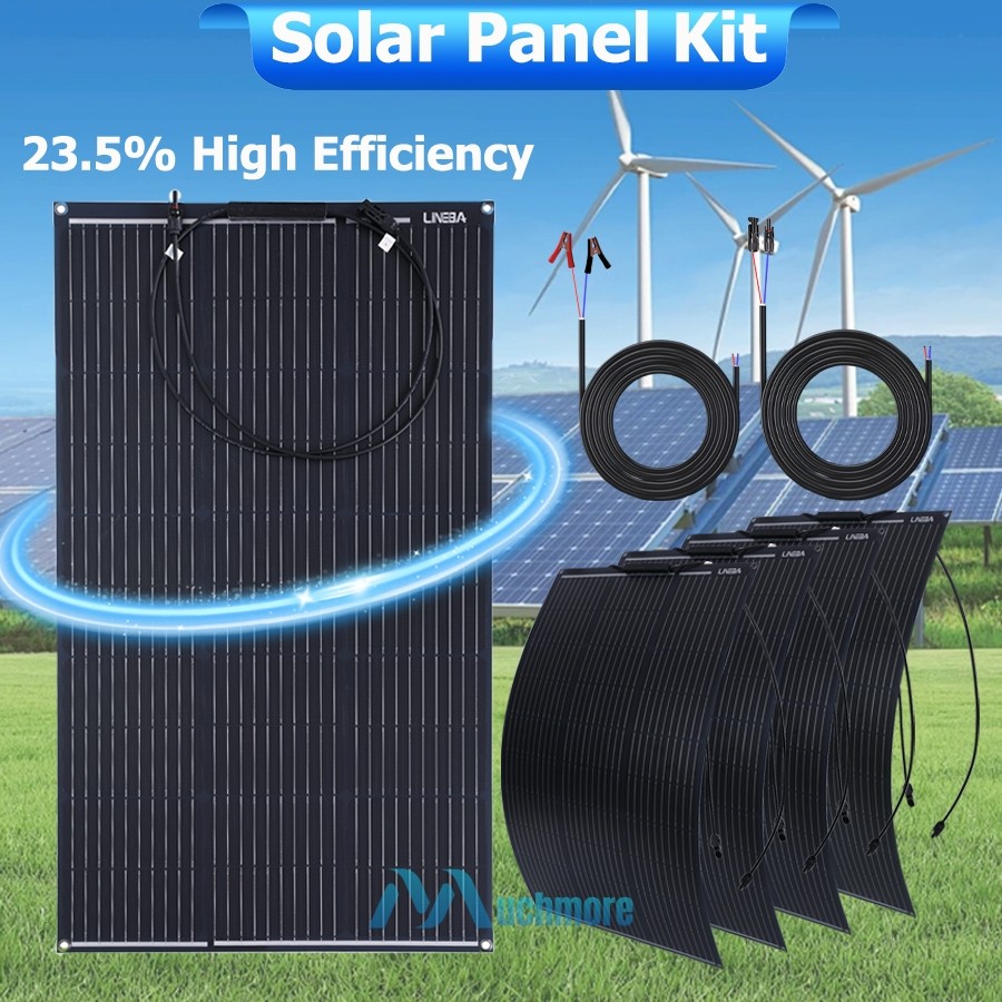 Solar Panel Flexible 400W 200W Watt Ultra Thin Solar Panels for RV Power Station
