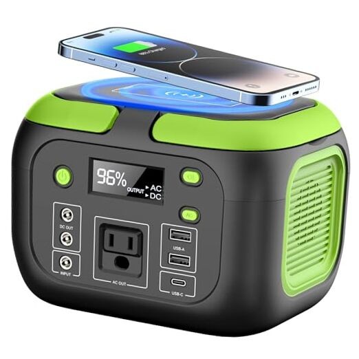 Portable Power Station,  42000mAh Solar Generator With 110V AC Outlet, DC, 200W