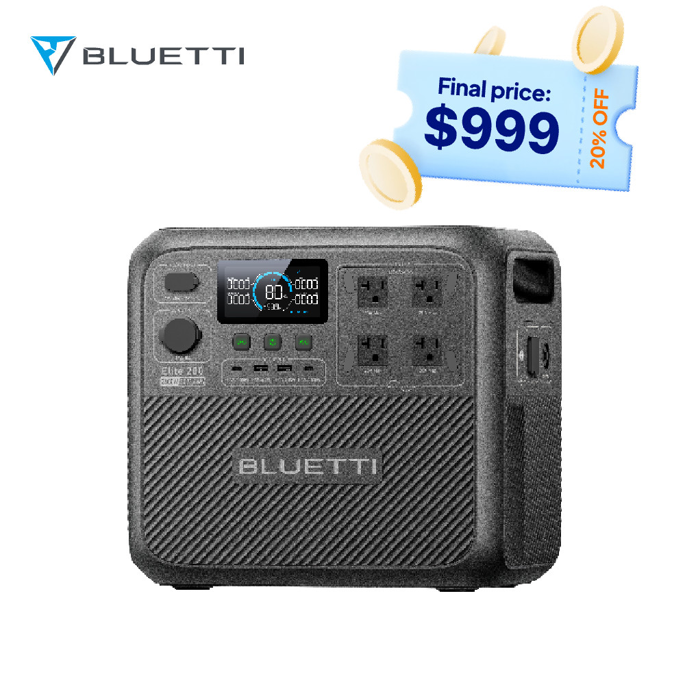 BLUETTI Elite 200V2 2600W 2073Wh Portable Power Station for RV/Road Trip/Camping